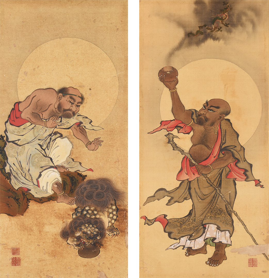 《十六羅漢像》長安寺（雲南市）蔵