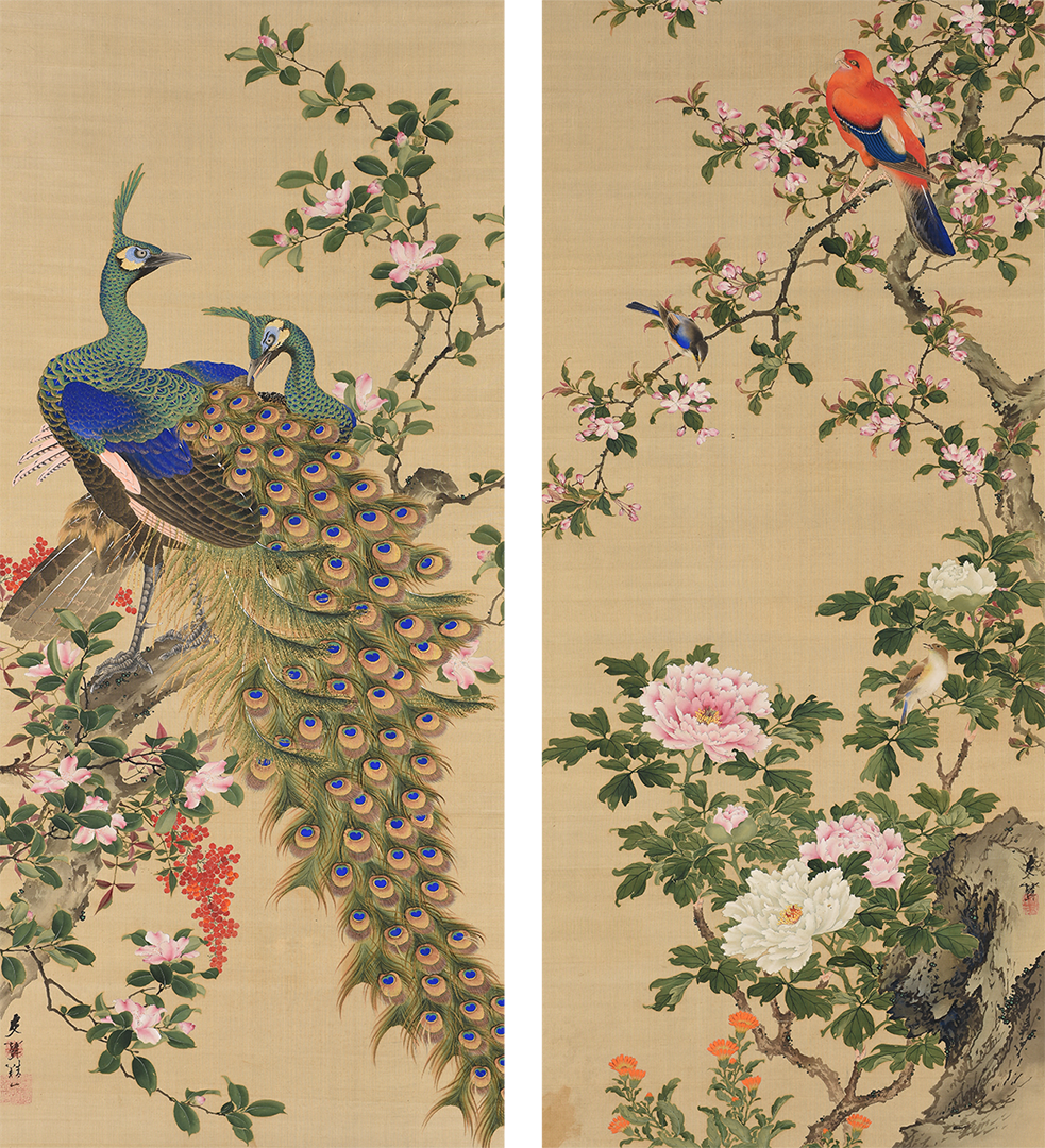 《花鳥図（「精密孔雀」）》個人蔵